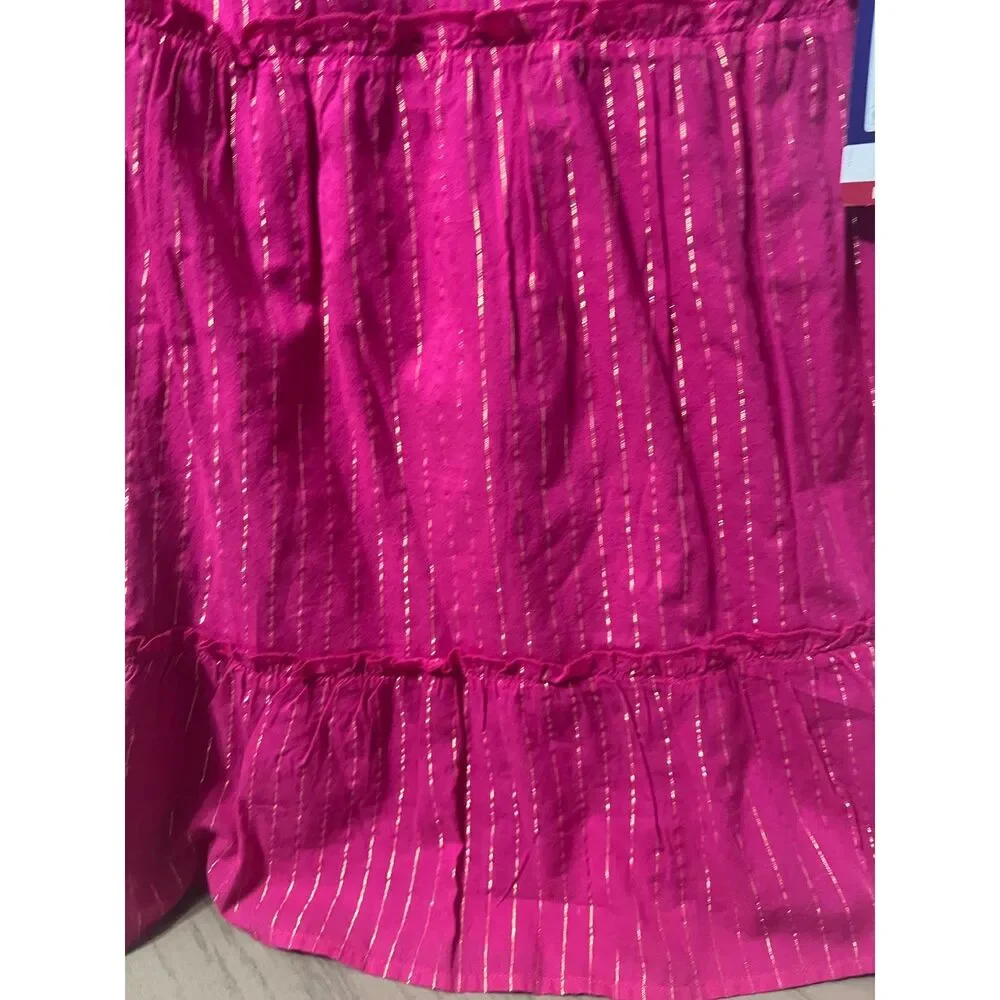 Gap Kids Girls magenta Pink Tiered Dress Size 7/8 New